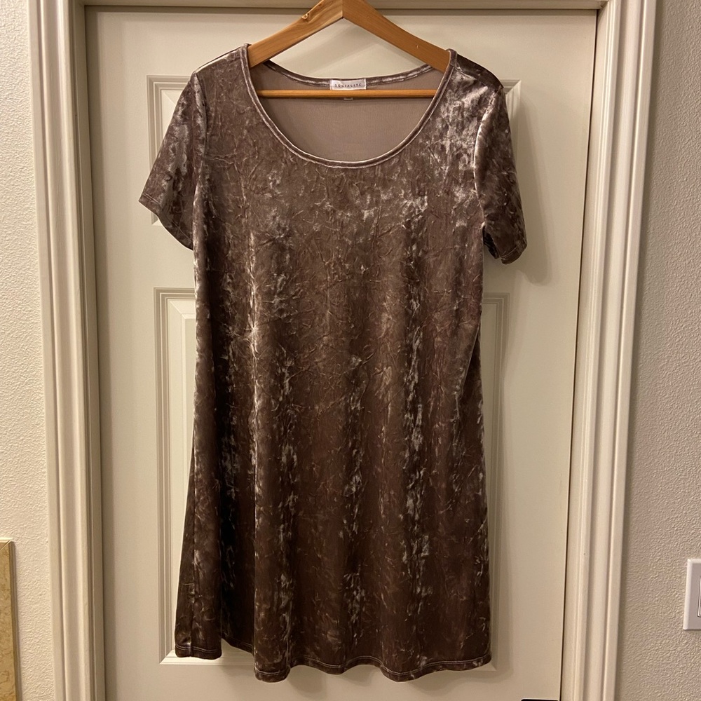 Socialite Crushed Velvet Dress